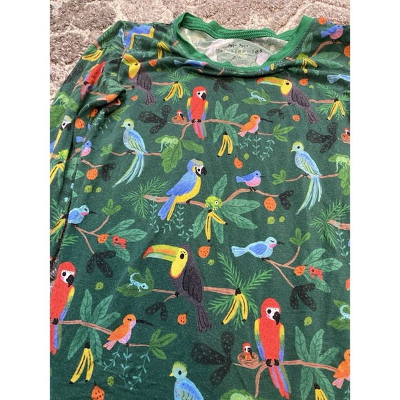 Little Sleepies Birds of a Feather 5/6 Long Sleeve Pajamas GUC 2 Piece Bamboo - Picture 3 of 4